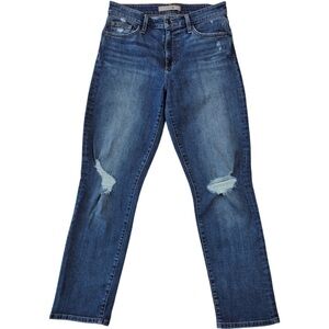 Joe’s Jeans Woman’s Blue Stretch distressed skinny jeans size 27